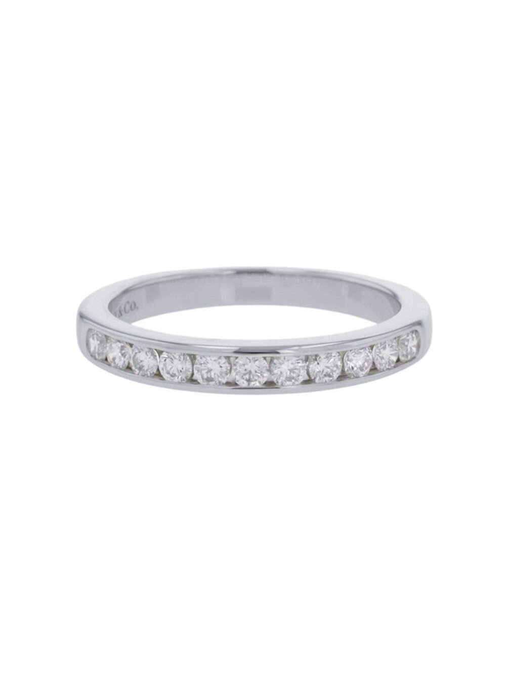Tiffany & Co Ring Half Eternity Channel Setting Diamond Platinum